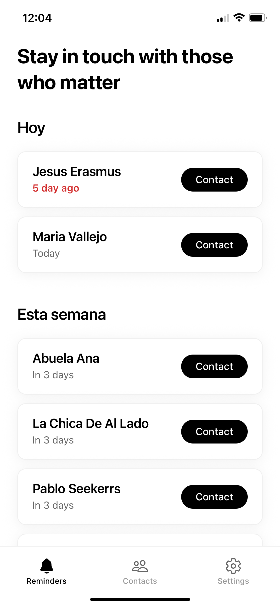 Hilo App - Main Interface