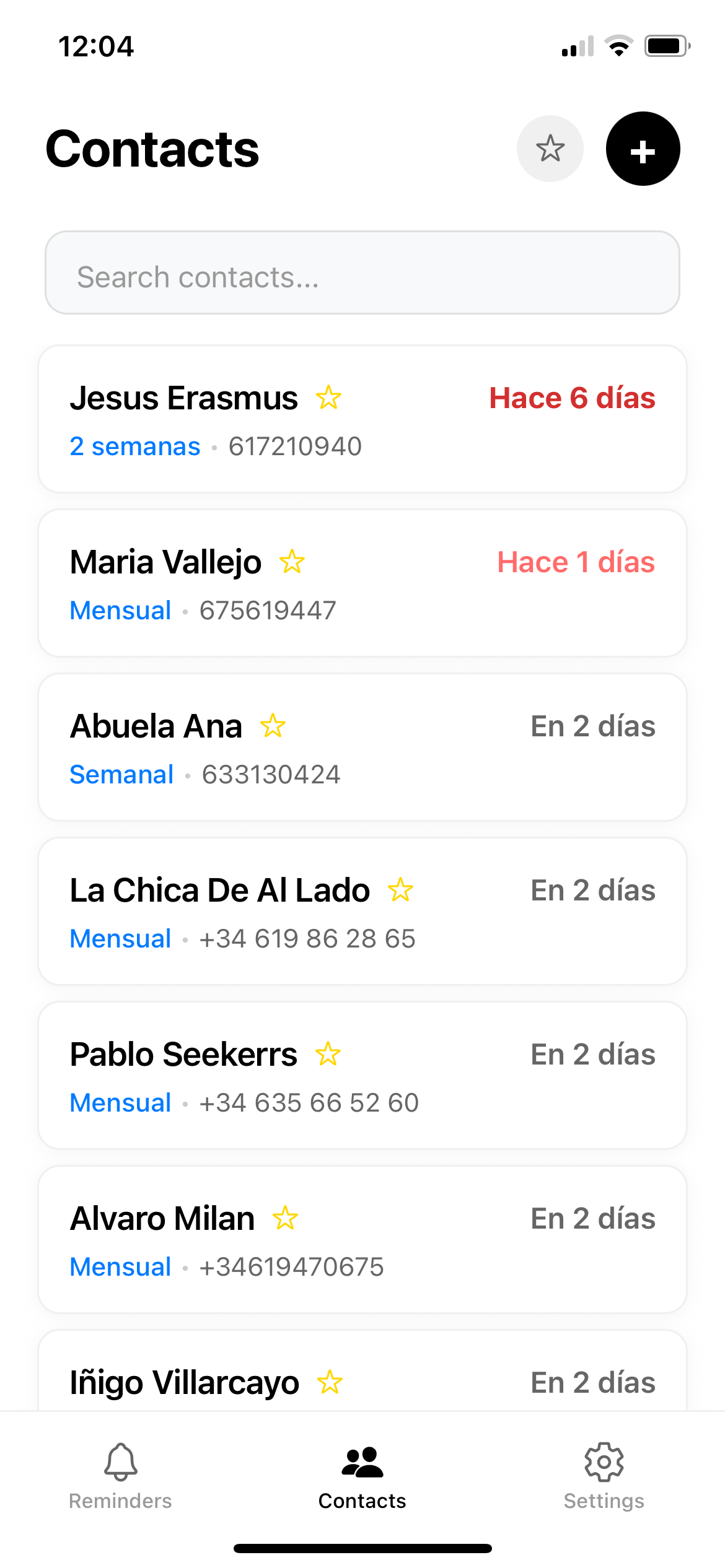 Hilo App - Contact Details